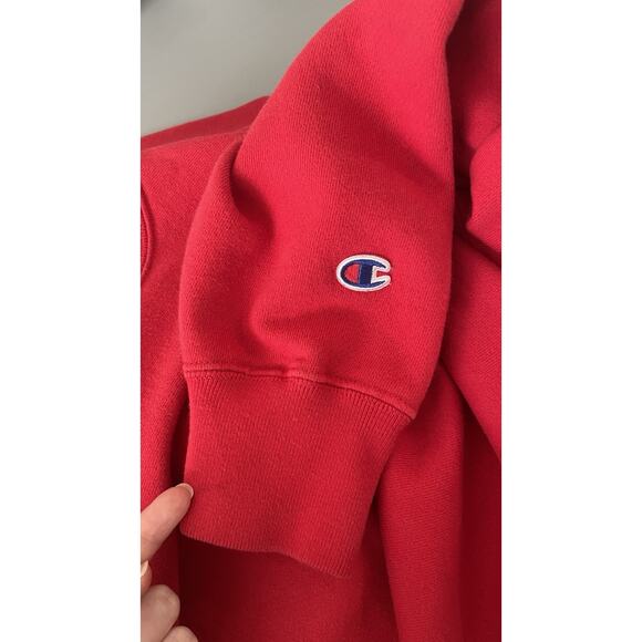 Champion Reverse Weave Crewneck Sweatshirt Men’s Size 2XL Red Athletic Jumper - Picture 10 of 10